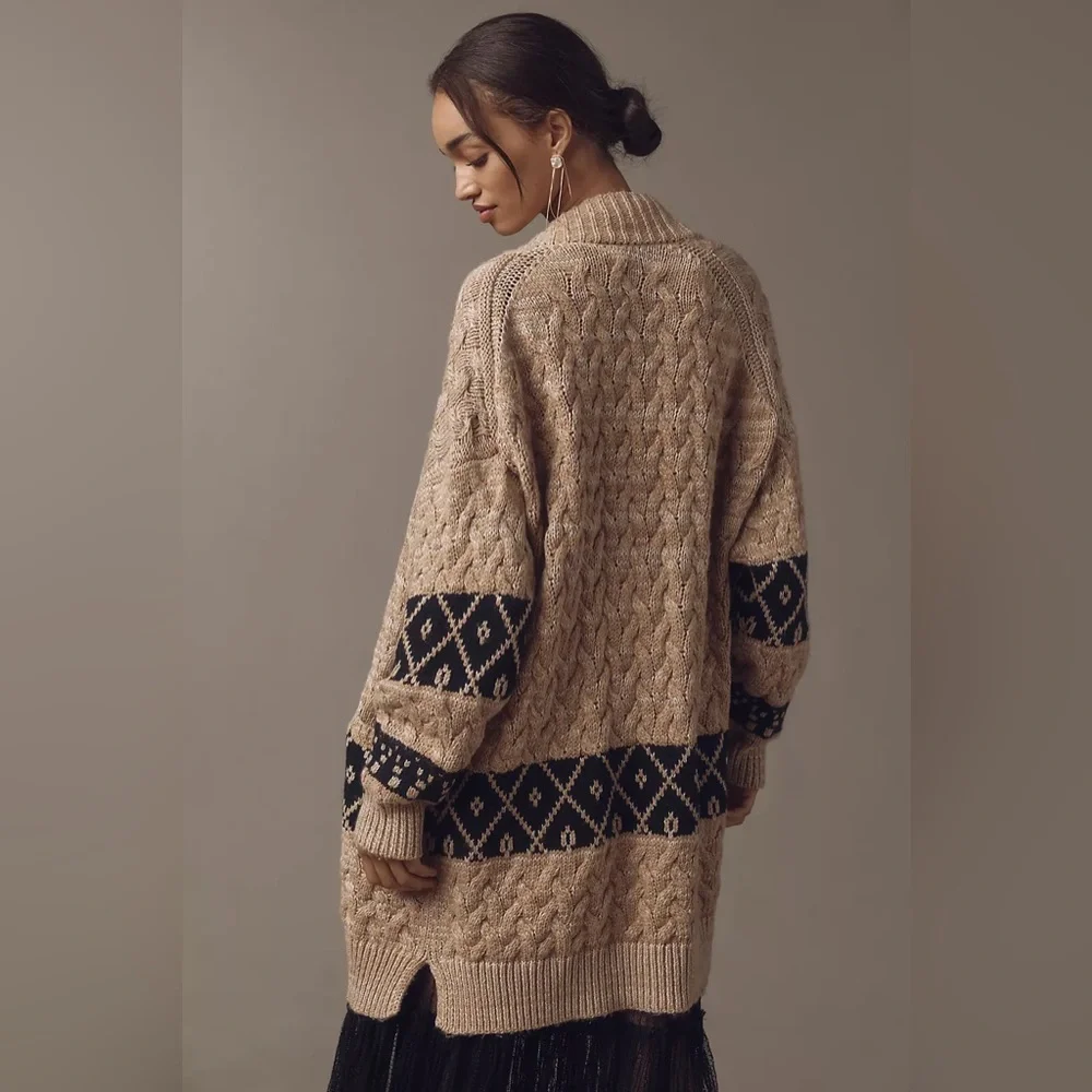Anthropologie Pilcro Slouchy Open-Front Oversized Cardigan Sweater